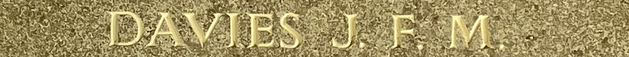 Sgt John Francis Mathew Davies<br/><br /><br />missing November 24th, 1943<br /><br /><br />No Known Grave<br /><br /><br />Commemorated: Runnymede Memorial, Surrey, England<br /><br /><br />Panel 147